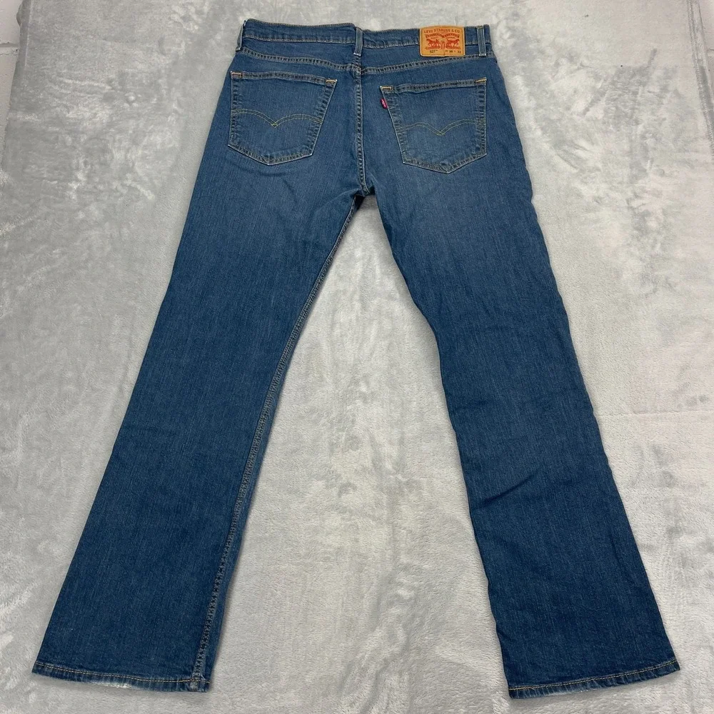 Levi's Jeans Mens 36x32 Blue Denim 527 Faded Medium Wash Americana Slim Bootcut